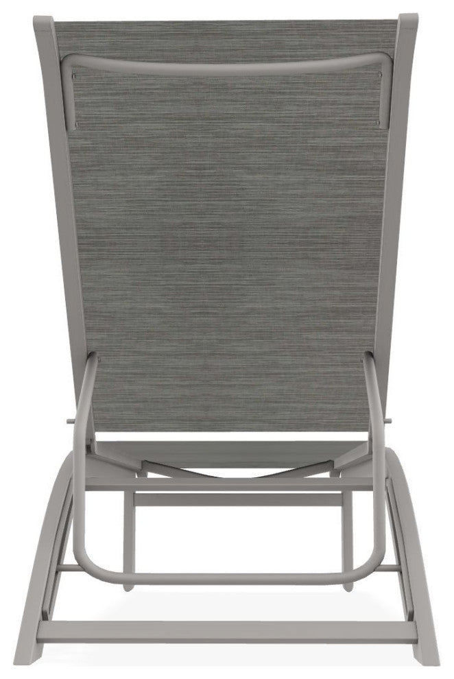 Kendall Sling Stackable Outdoor Chaise Lounge, Sicily/Warm Gray