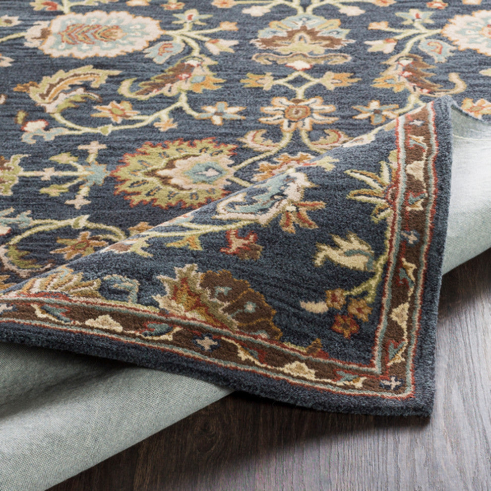 Surya Middleton AWMD-1000 Traditional Area Rug, Navy, 8' Round