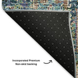 Premium Machine Washable Mayfield AMF637 Green 9' x 12' Rug