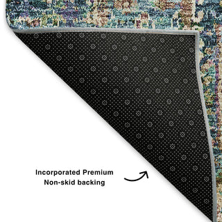 Premium Machine Washable Mayfield AMF637 Green 9' x 12' Rug