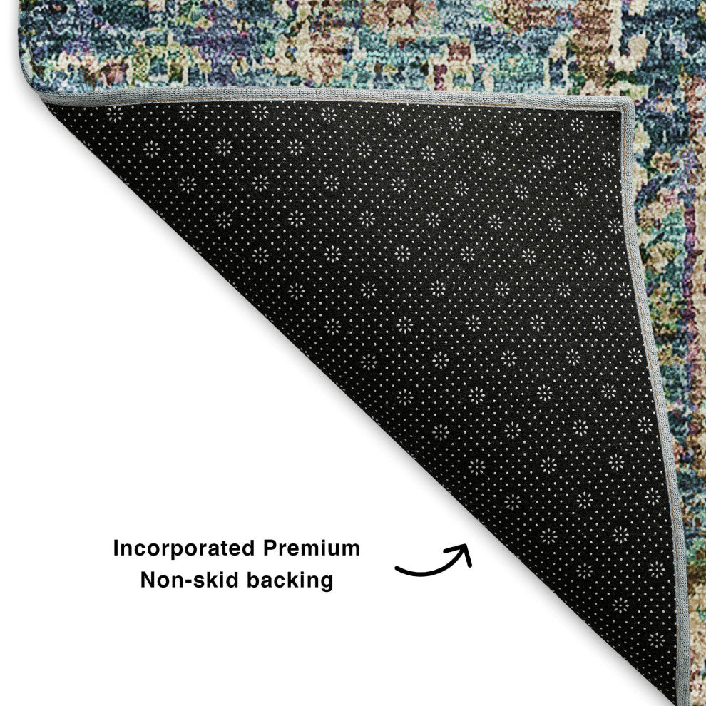 Premium Machine Washable Mayfield AMF637 Green 9' x 12' Rug