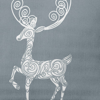 Fancy Holiday Reindeer Decorative Throw Pillow, Dusty Gray, 20"x20"