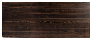 HERCULES Series 8' x 40" Solid Pine Folding Farm Table, Mahogany