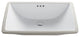 Elavo Ceramic Rectangle Undermount Bathroom Sink, White