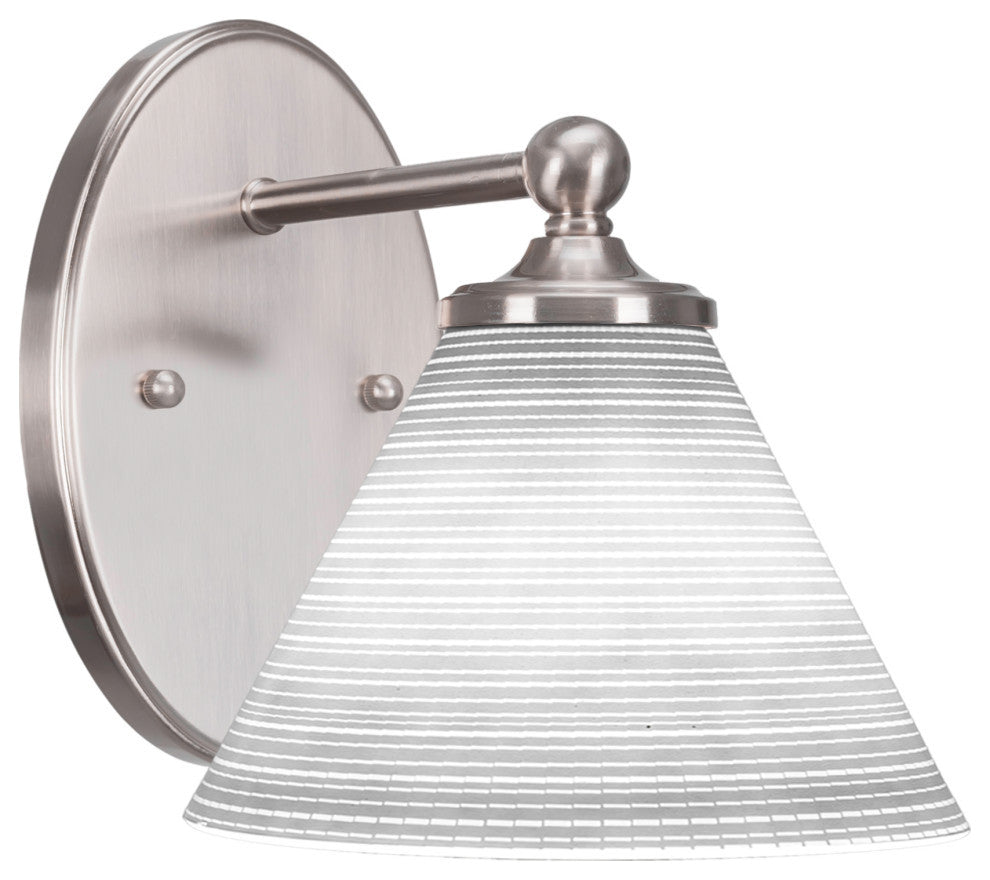 Capri 1-Light Wall Sconce, Brushed Nickel/White Matrix