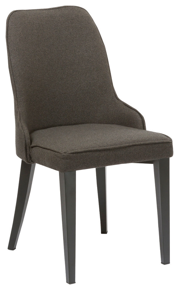 Carmen Upholstery Dining Chairs, Set of 2, Dark Gray