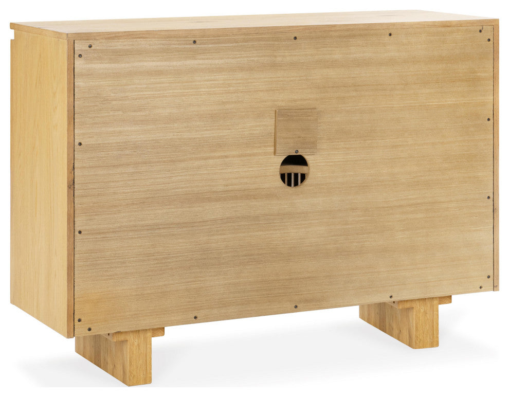 Roya 82" Oak Wood 3-Door Sideboard Buffet, Oak Brown, 2-Door