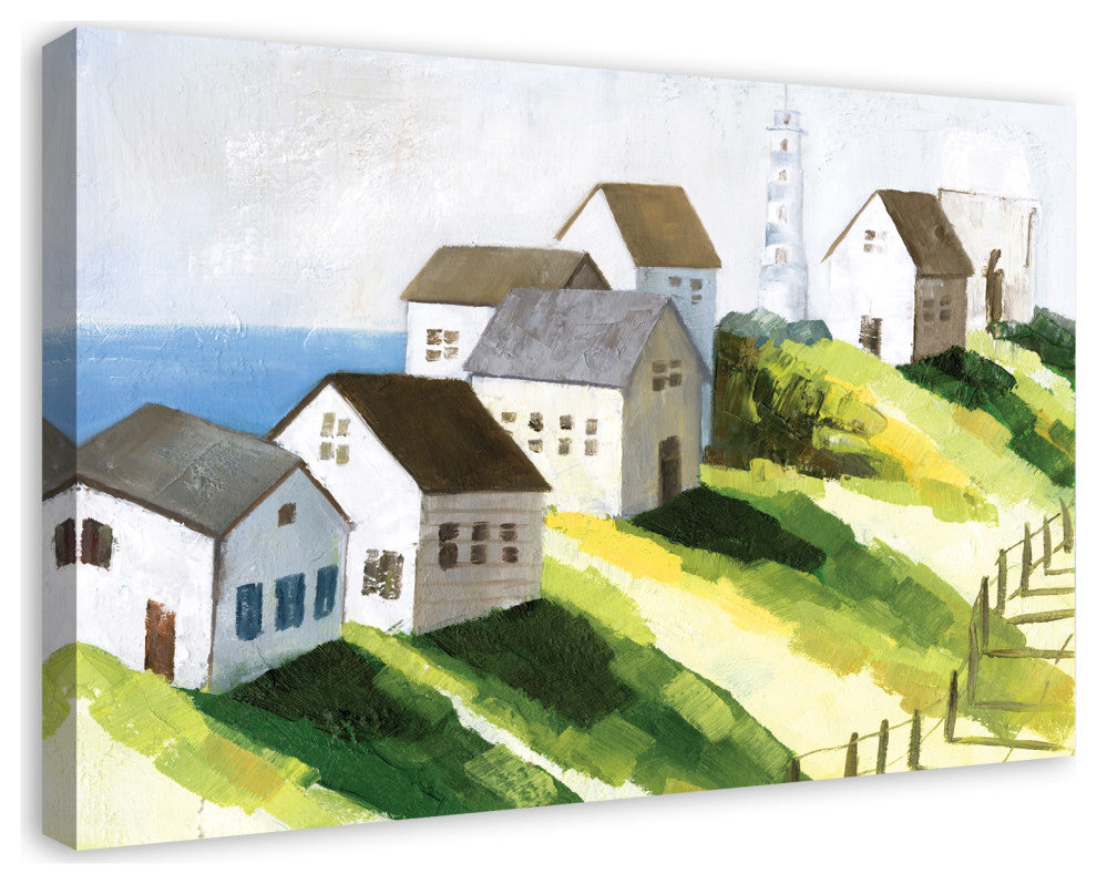 Coastal Town 36 x 24 Canvas Wall Art