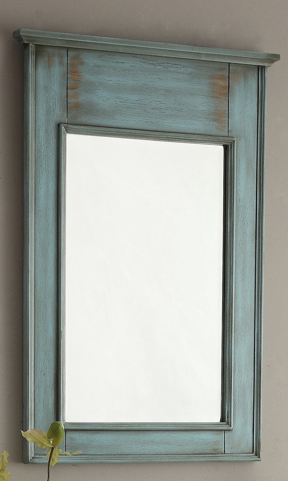 36" Distress Blue Abbeville Bathroom Sink Vanity and Mirror CF-28884BU-MR-BS