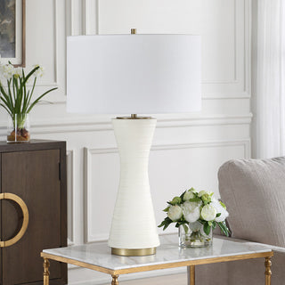 Uttermost Ridgeline Matte White Table Lamp