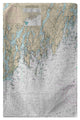 Betsy Drake Southport - Pemaquid, ME Nautical Map Beach Towel