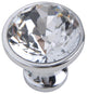 Utopia Alley Gleam Crystal Cabinet Knob, 1.2" Diameter, Polished Chrome, 25 Pack