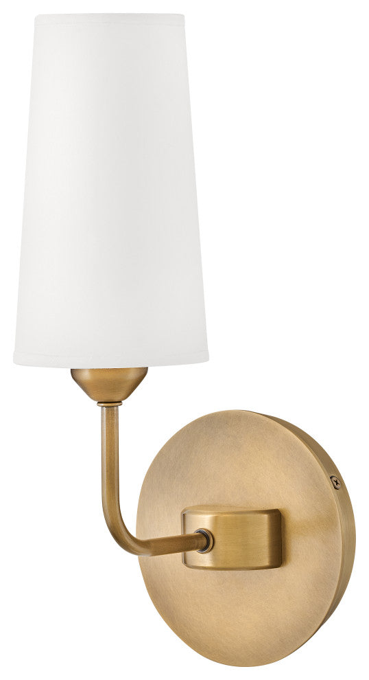 Hinkley 13.75"  Lewis Single Light Wall Sconce, Heritage Brass