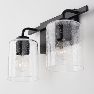 Capital Lighting 128521-449 Greyson 2 Light 15"W Bathroom Vanity - Matte Black