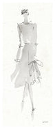 "La Fashion I Gray" Digital Paper Print by Anne Tavoletti, 14"x32"