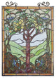 Olea Tiffany-Glass "Fruits Of Life" Window Panel