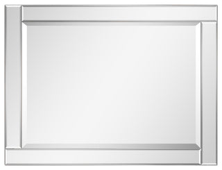 Modern Beveled Wall Mirror, 30"x40