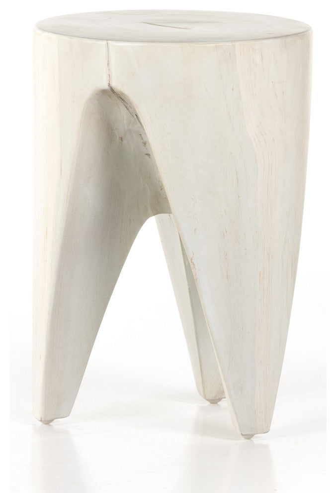 Petros Outdoor End Table-Ivory Teak