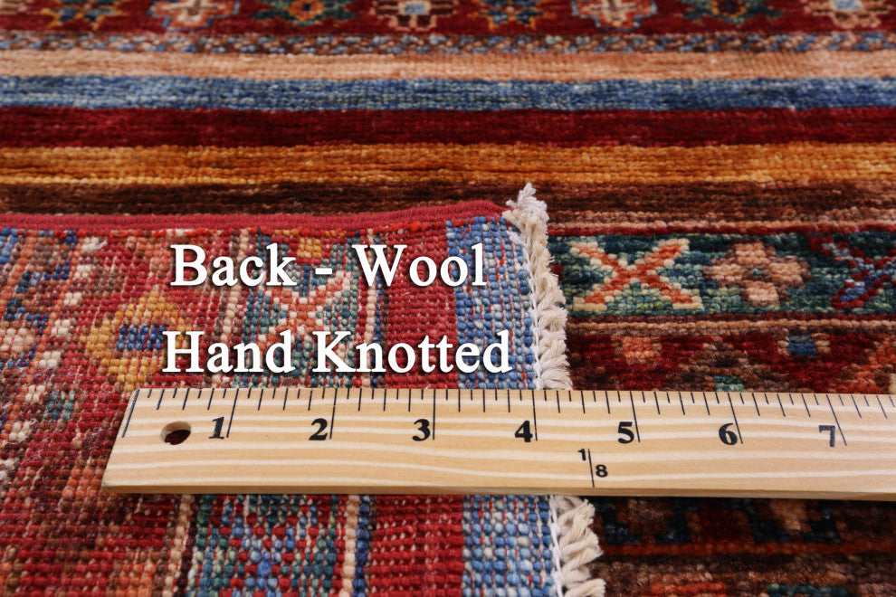 4' 0" X 5' 11" Super Kazak Khorjin Hand Knotted Rug Q5469
