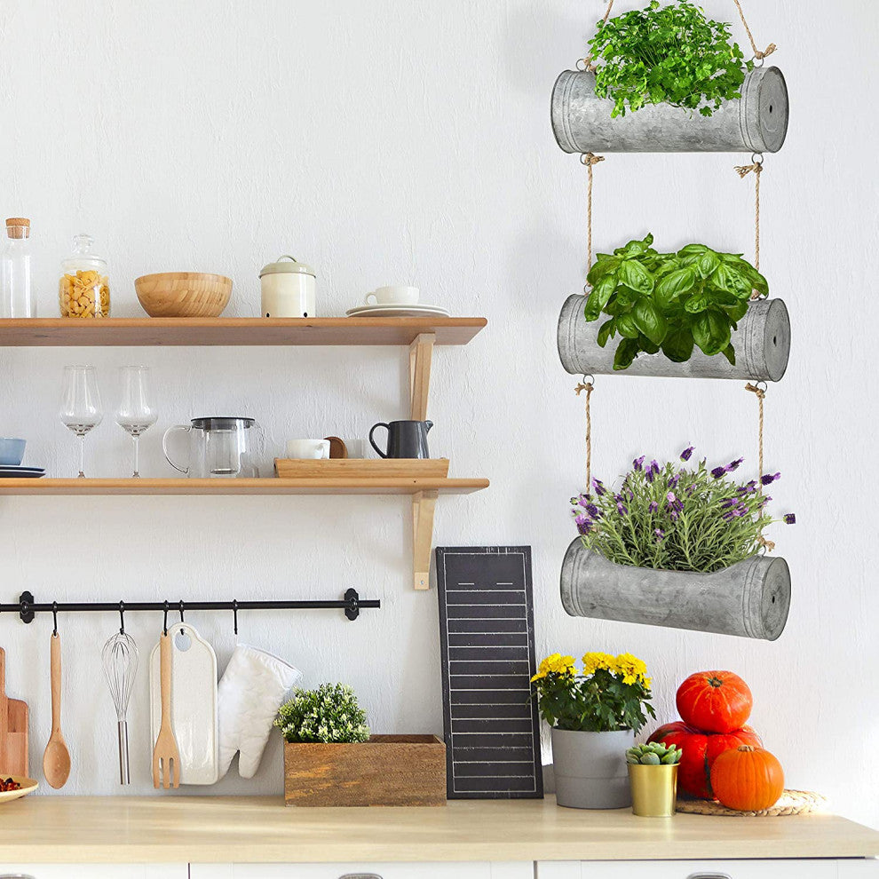 Becky Rope and Cylinder Bin Multi Plant Vertical Hanger