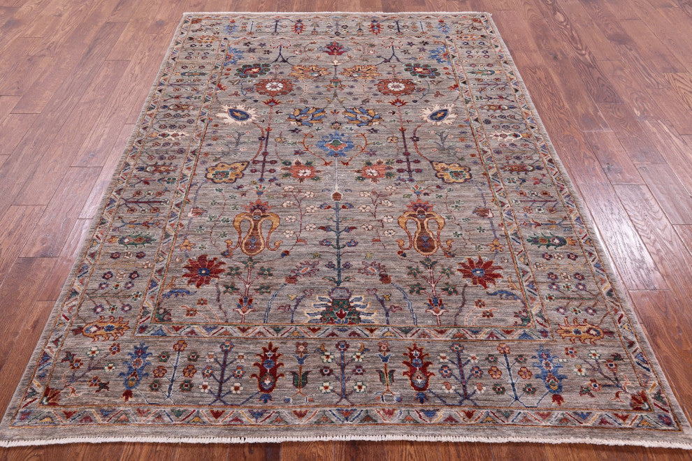 Persian Tabriz Handmade Wool Rug 5' 7" X 7' 10" Q9631