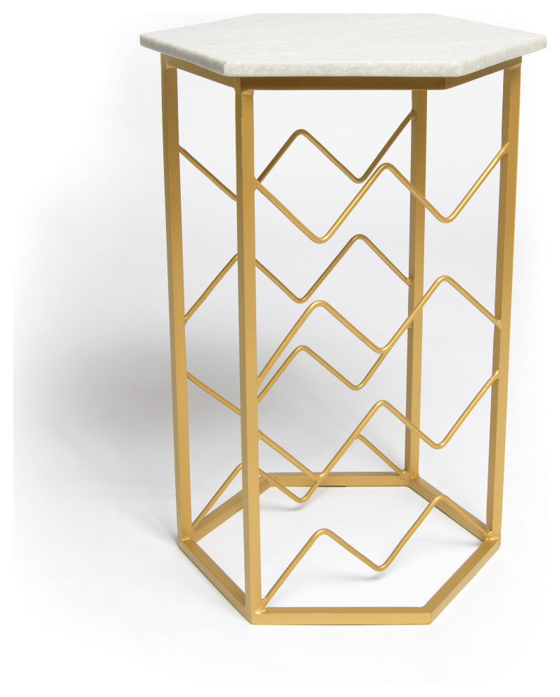 Piers Marble Table, Wine Storage