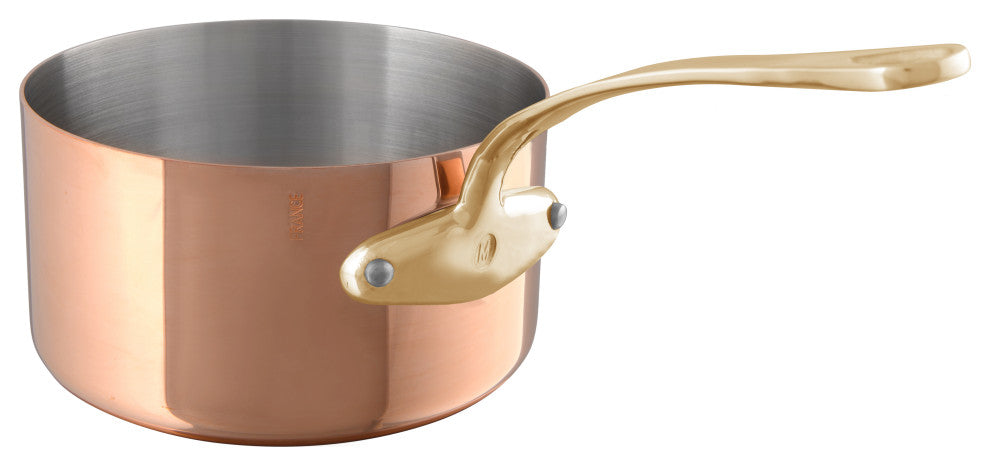 Mauviel M''200B 2mm Copper Sauce Pan With Brass Handles, 1.8-qt