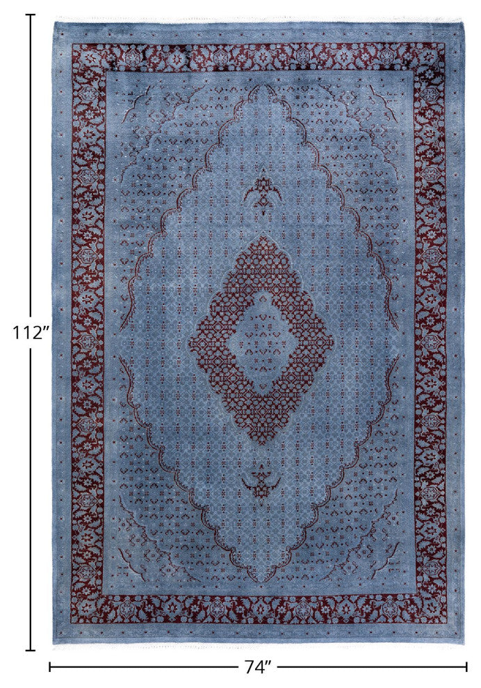 Fine Vibrance, One-of-a-Kind Hand-Knotted Area Rug Gray, 6'2"x9'4"
