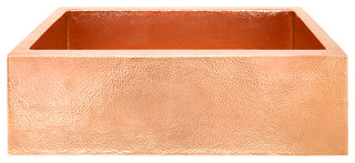 Pinnacle Copper Farmhouse Kitchen Sink, Polished Copper