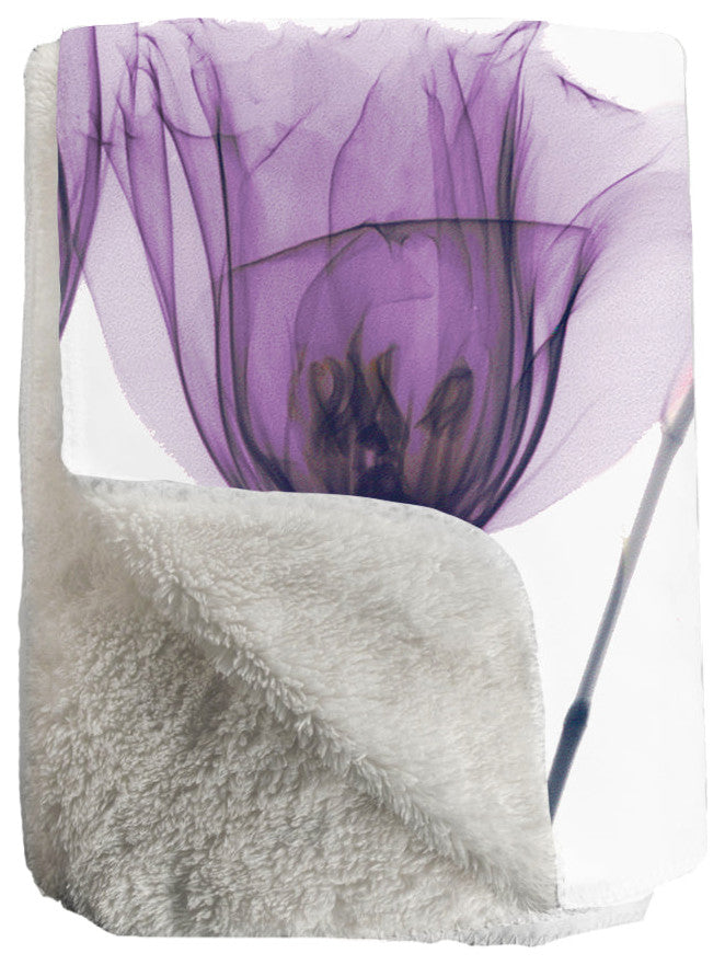 Laural Home Gentian Hope Sherpa Throw Blanket