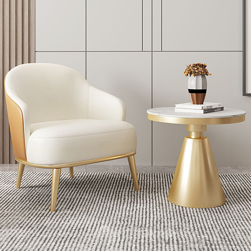 Nordic Style Dining Chair Backrest Stool, White
