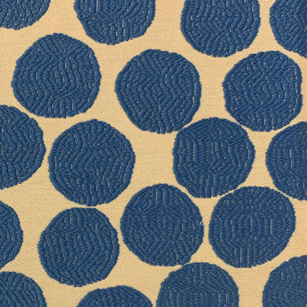 Plutus Blue Spotty Dot Luxury Throw Pillow, 24"x24"