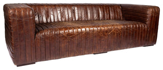 Castle Sofa Cappuccino Brown Leather