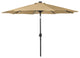 WestinTrends 9Ft Outdoor Patio Solar Powered LED Light Market Table Umbrella, Beige