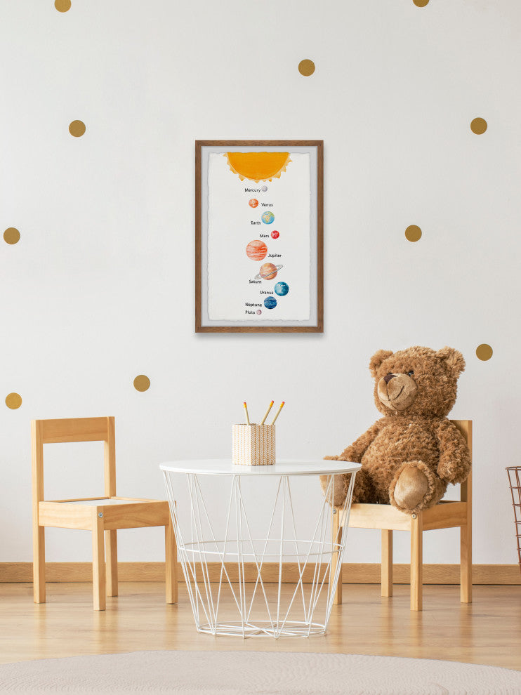 "The Nine Planets" Framed Painting Print, 12x18