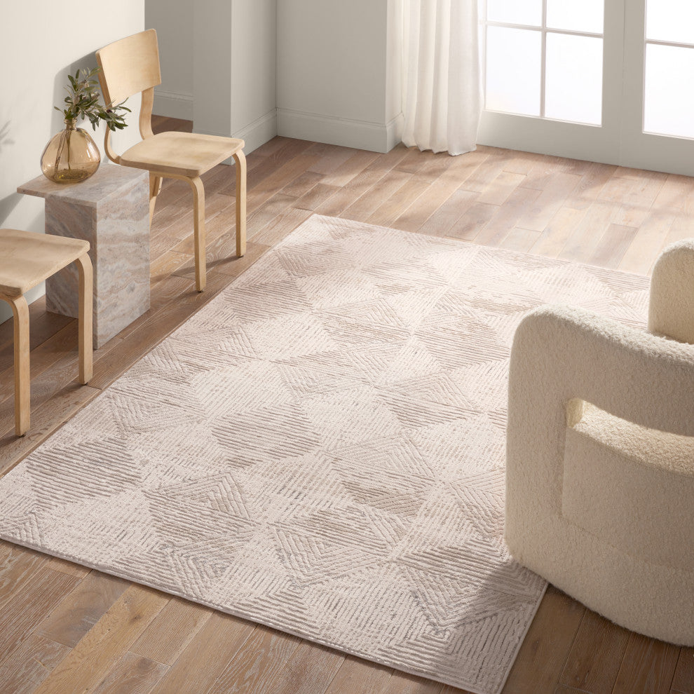 Jaipur Living Rehan Geometric Light Gray/Silver Area Rug 7'10"X10'6"