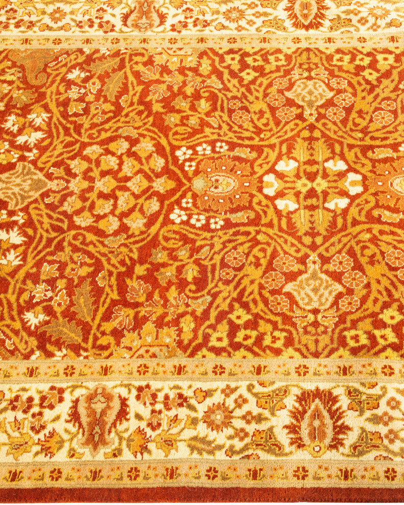 Mogul, One-of-a-Kind Hand-Knotted Area Rug Orange, 3'1"x13'4"