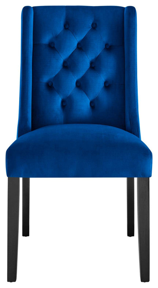 Baronet Performance Velvet Dining Chairs, Set of 2, Navy
