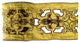 Embroidered Wired Ribbon Dark Brown Fleur De Lis