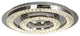 Double Clear Crystal Ring LED Flush Mount, Stainless Steel Frame