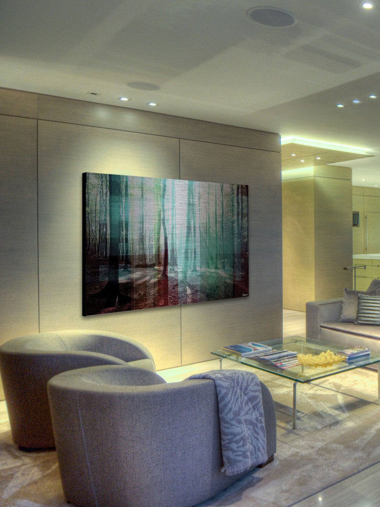 "Green Shadows" Print on Brushed Aluminum, 45"x30"