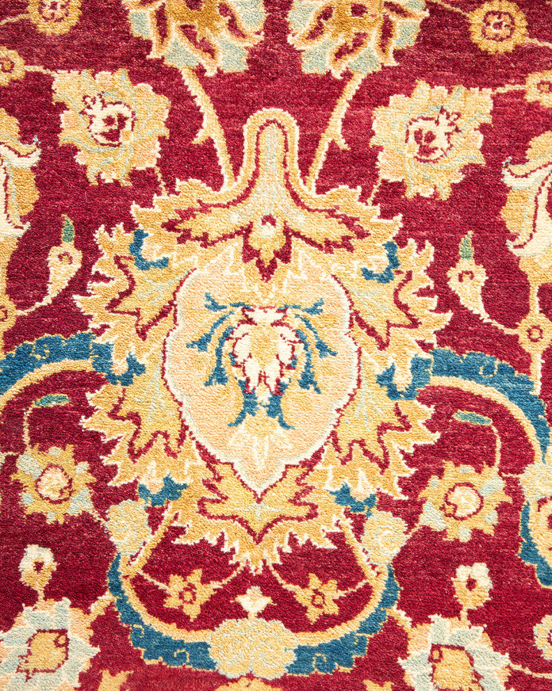 Zuri, One-of-a-Kind Hand-Knotted Area Rug Red, 8'1"x10'0"