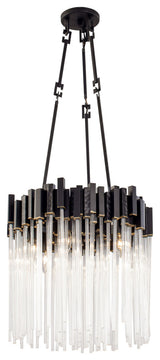 Matrix 6-Lt Pendant - Matte Black/French Gold