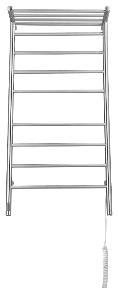 Ancona Piazzo OBT 8-Bar Towel Warmer, On-Board Timer, Brushed Stainless Steel