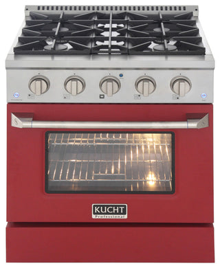 KUCHT Pro-Style 30" 4.2 cu. ft. Range, Red, Natural Gas