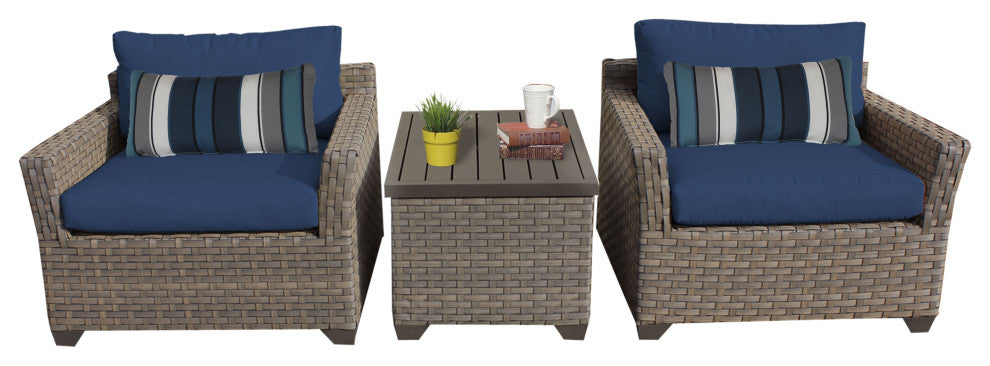 Monterey 3 Piece Outdoor Wicker Patio Furniture Set 03a