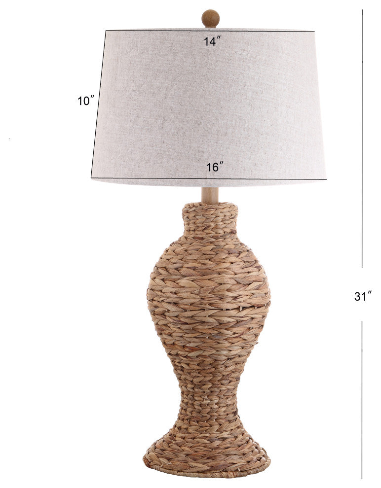Elicia 31" Seagrass Weave Table Lamp, Natural