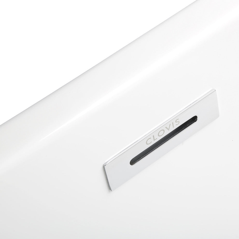 Acrylic Freestanding Soaking Bathtub in White, 63"28"