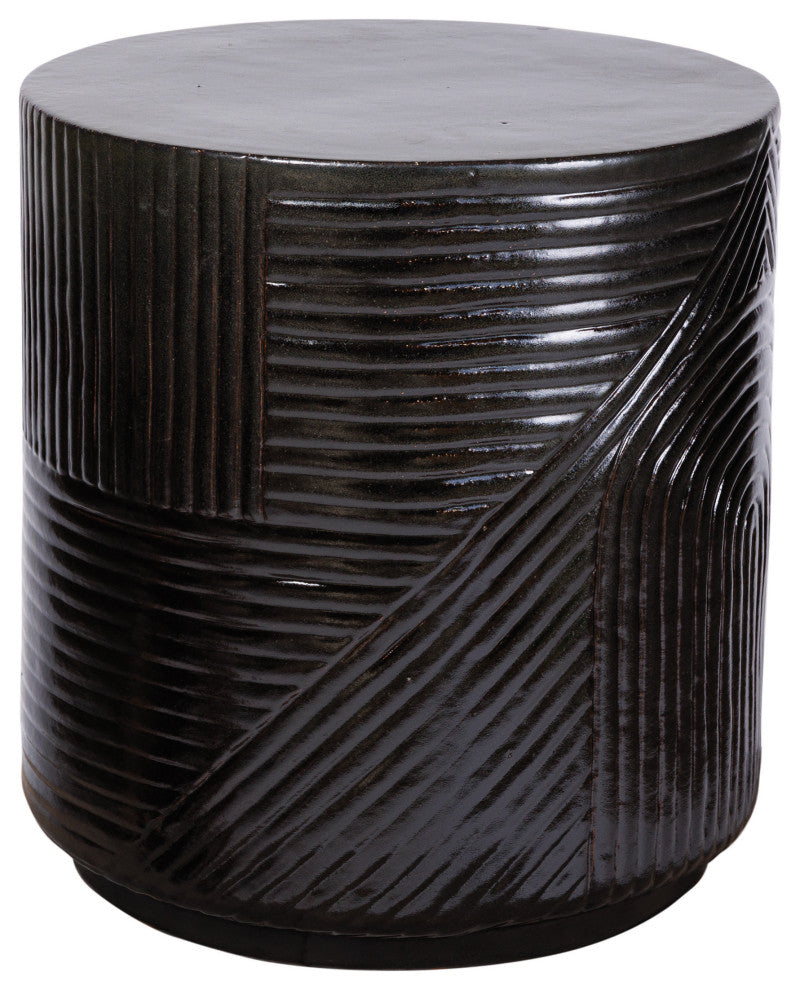 Serenity Ceramic Textured Patio Stool
