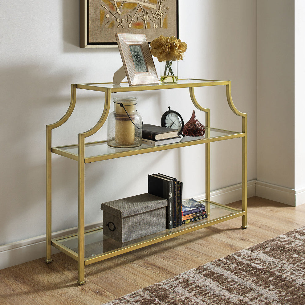 Aimee Glass Console Table